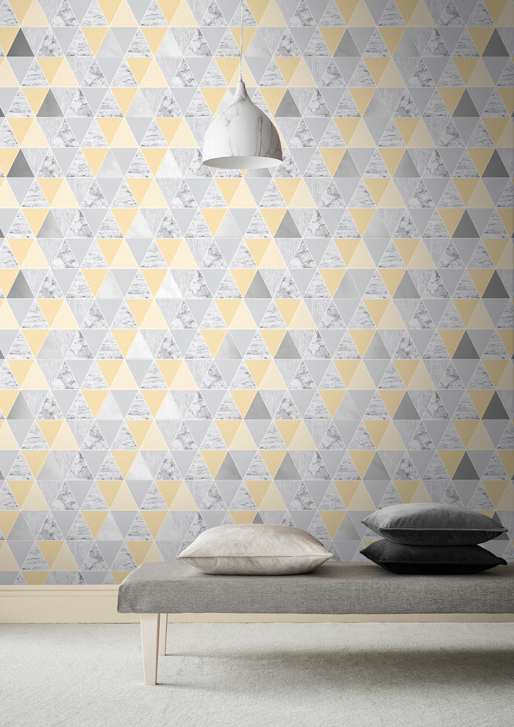 Reflections Lemon Wallpaper