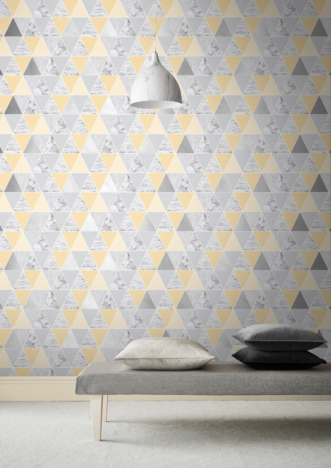 Reflections Lemon Wallpaper