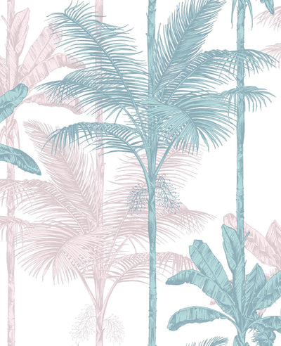 Jungle Blush Green Wallpaper