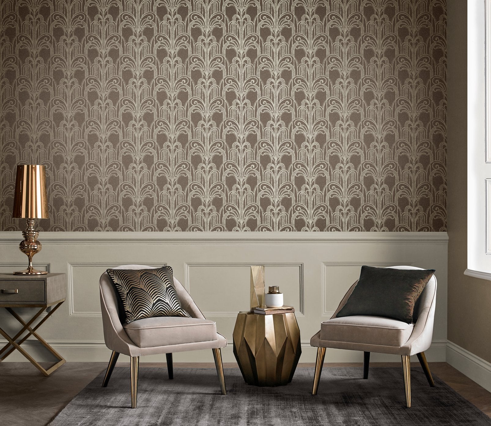 Art Deco Natural Wallpaper