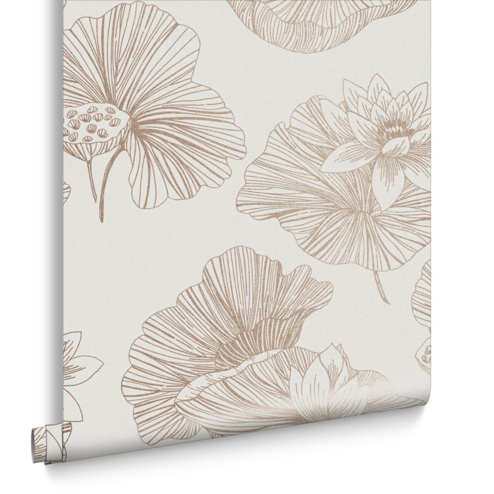 Lotus Cream Wallpaper