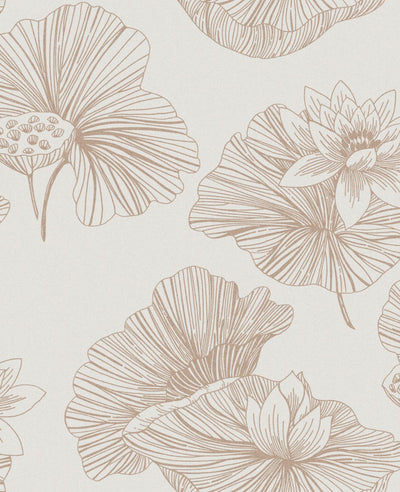 Lotus Cream Wallpaper