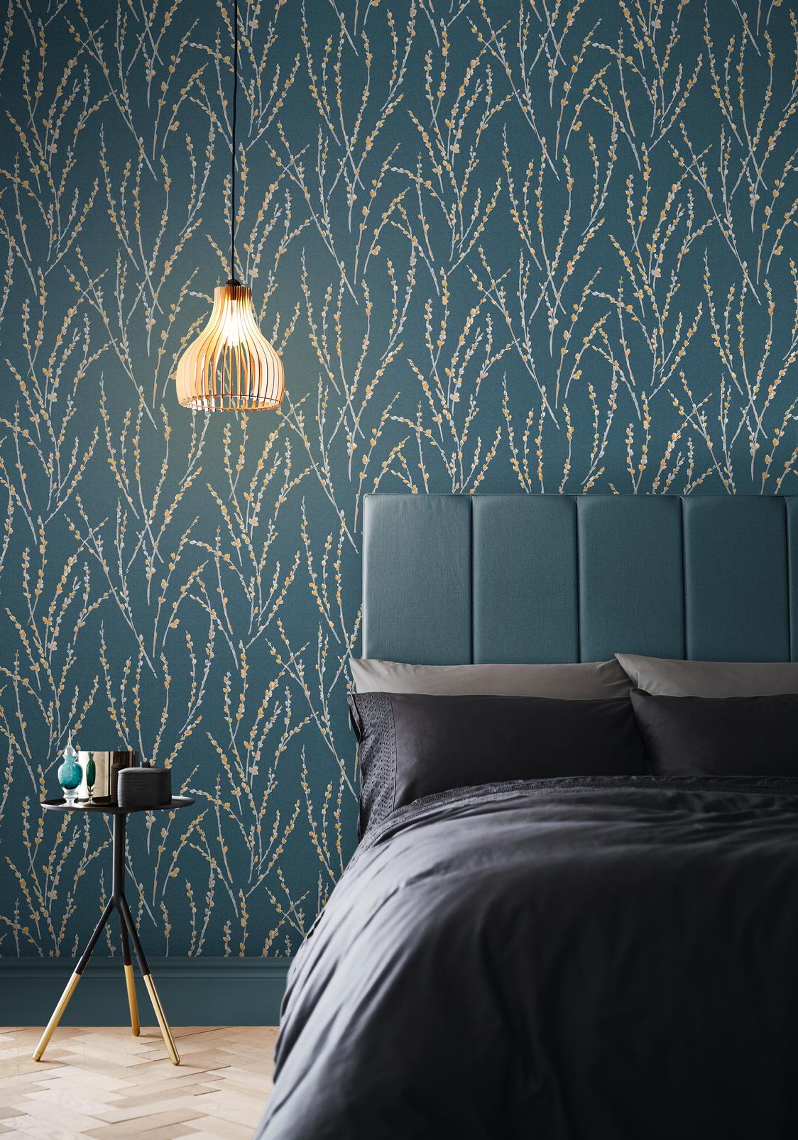 Floret Teal Wallpaper