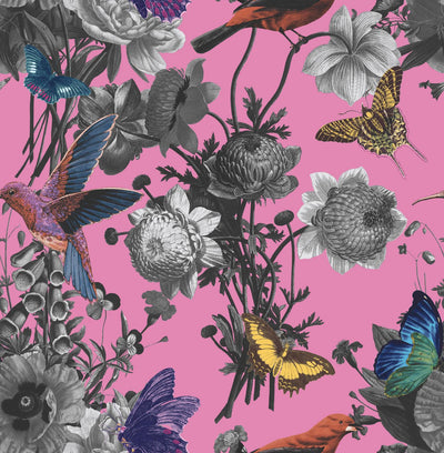 Jardin Magenta Wallpaper