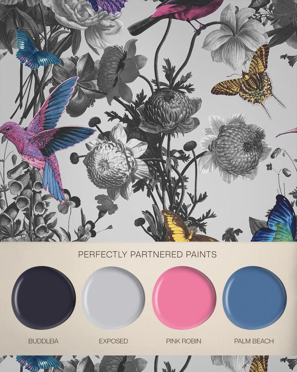 Jardin Grey Wallpaper