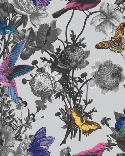 Jardin Grey Wallpaper