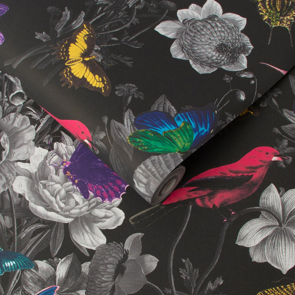 Jardin Black Wallpaper
