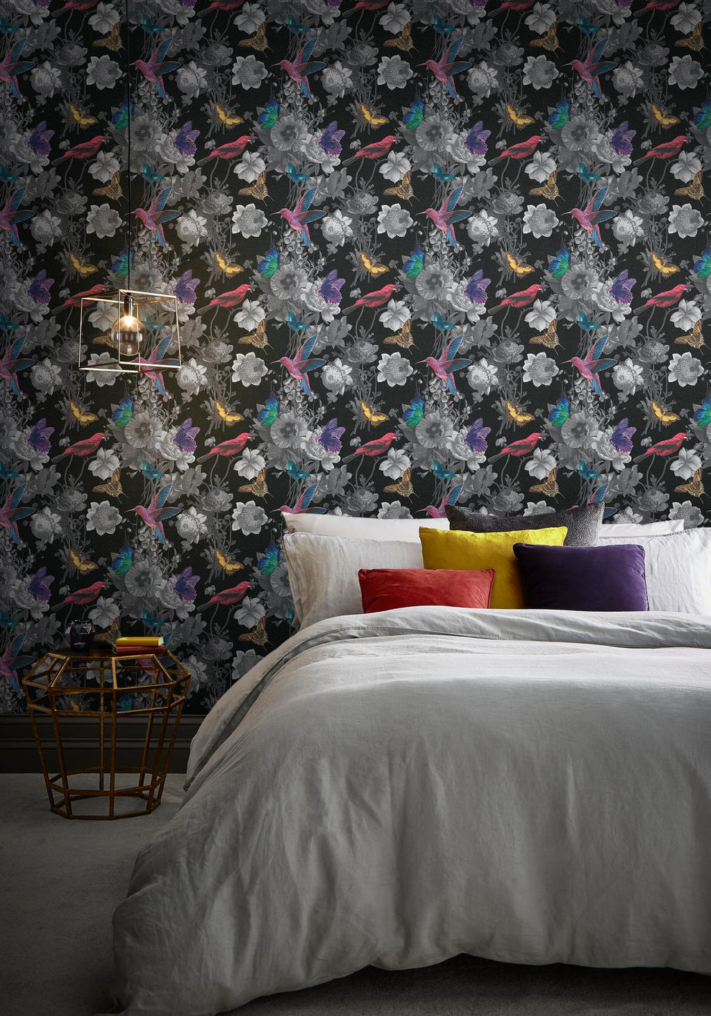 Jardin Black Wallpaper