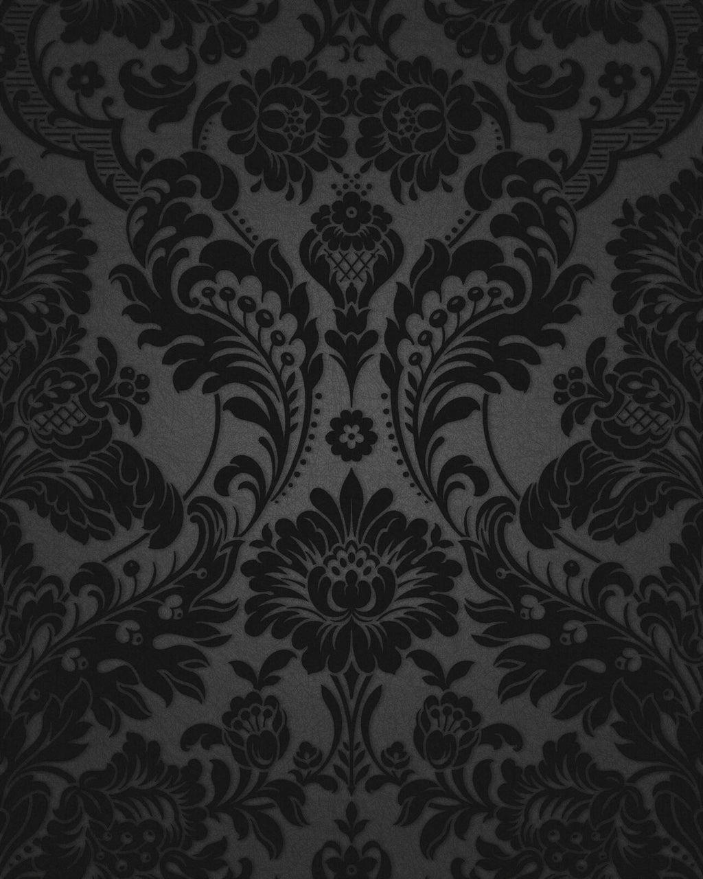 Gothic Damask Noir Wallpaper