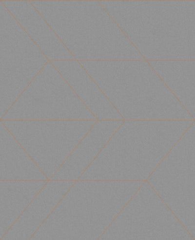 Balance Grey & Rose Gold Wallpaper