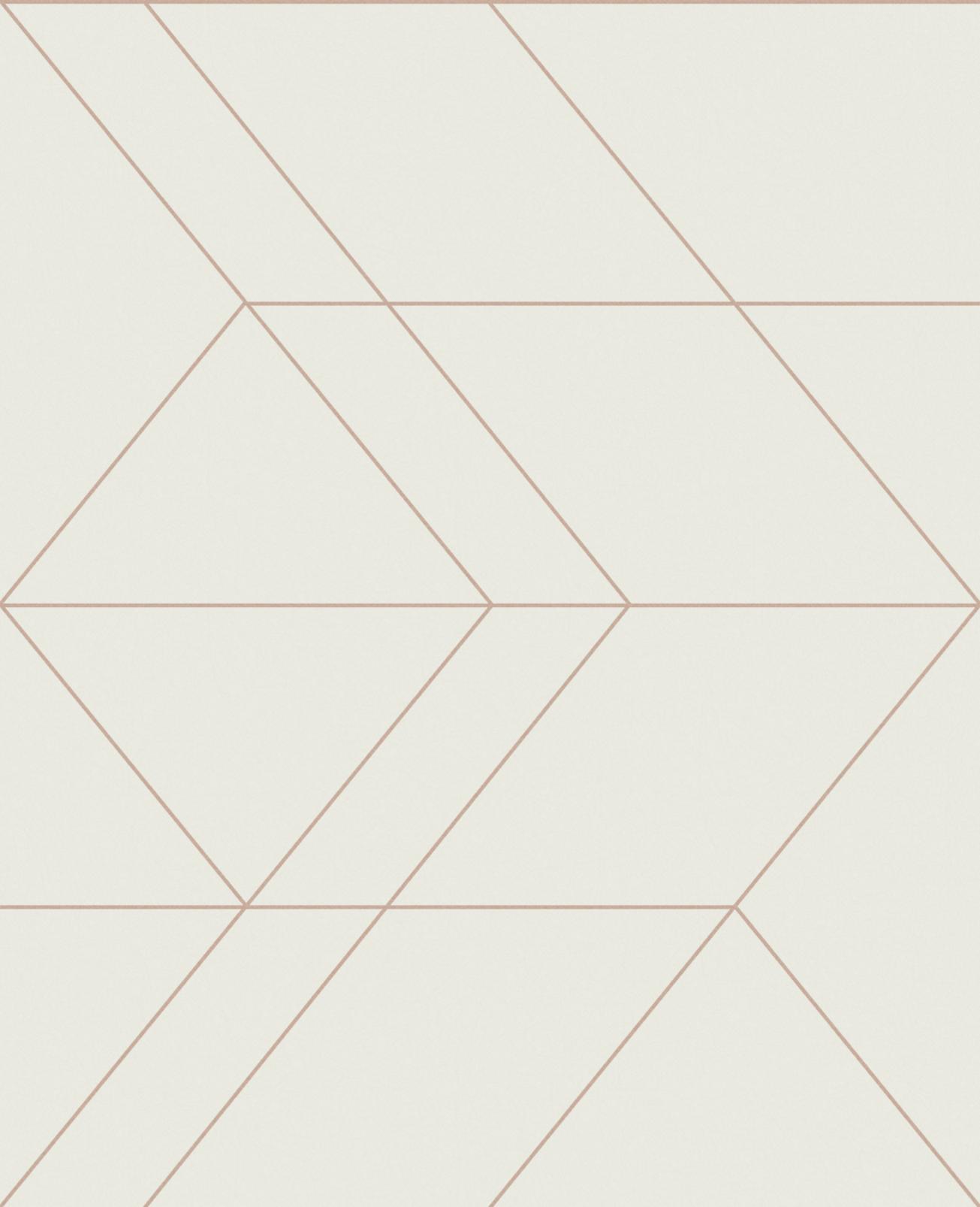 Balance White & Rose Gold Wallpaper