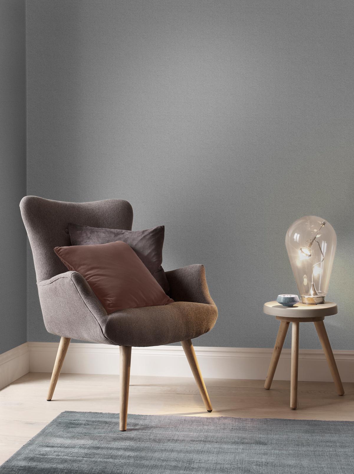 Lagom Grey Plain Wallpaper