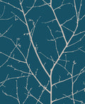 Boreas Teal & Silver Wallpaper