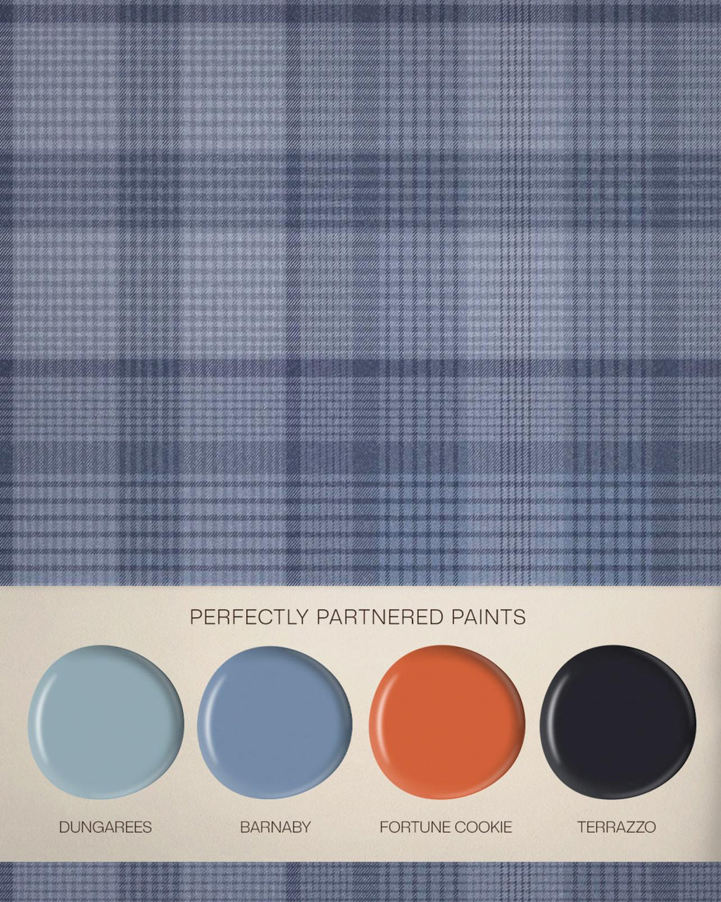 Heritage Plaid Blue Wallpaper