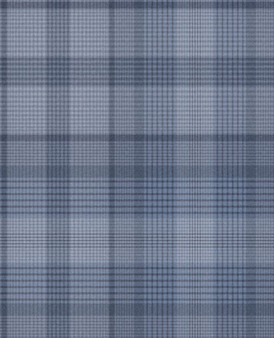 Heritage Plaid Blue Wallpaper
