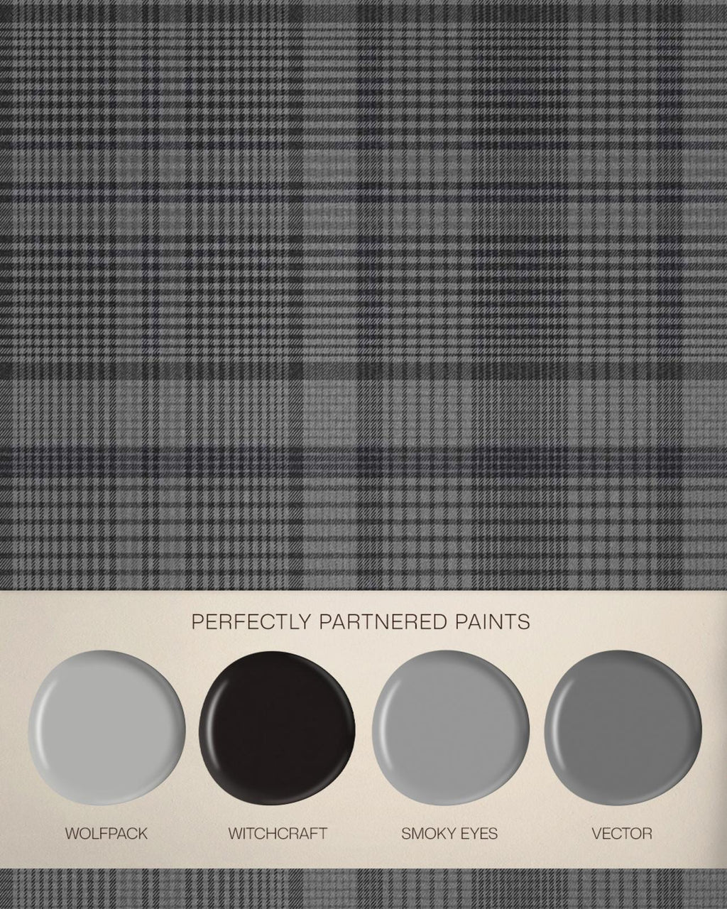 Heritage Plaid Charcoal Wallpaper