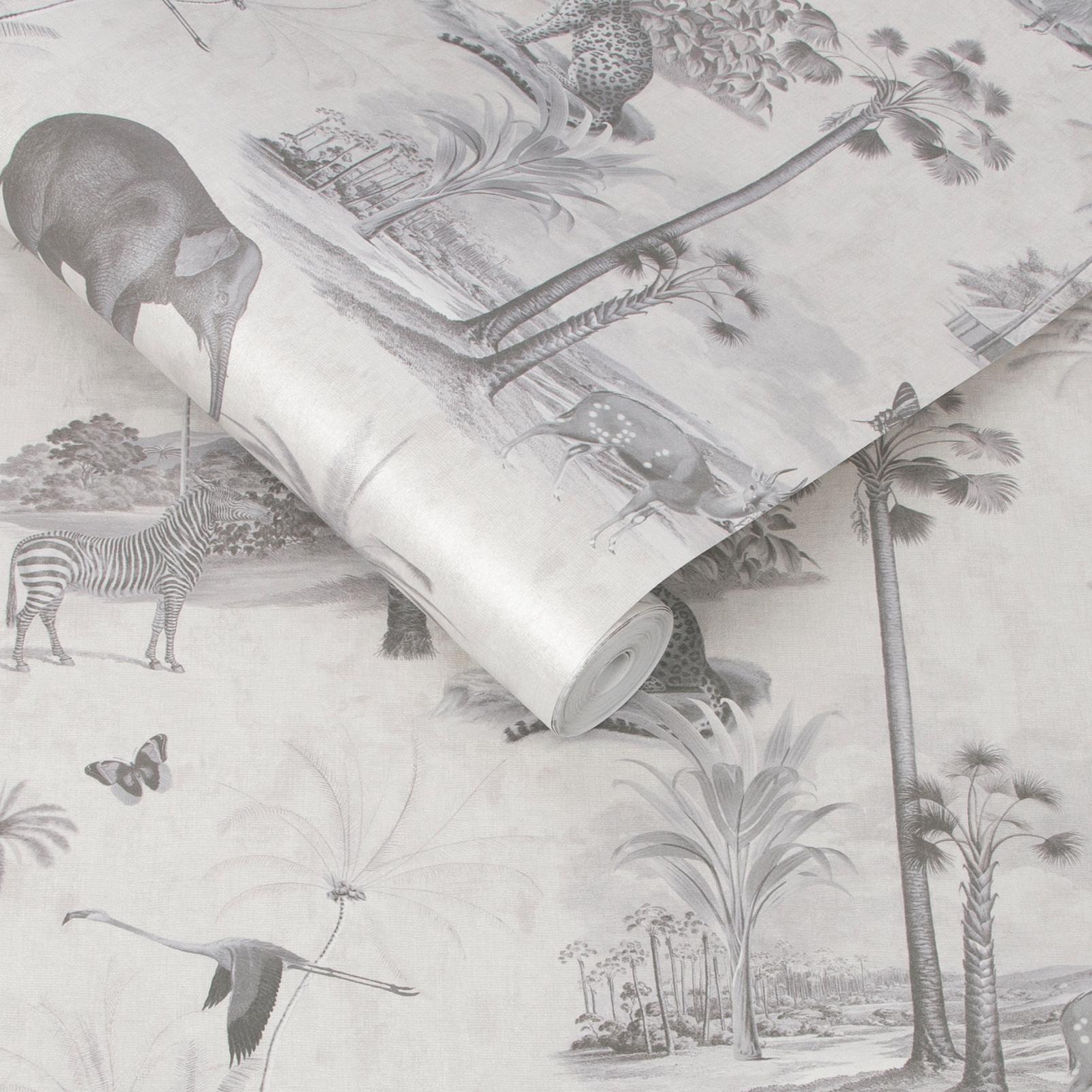 Tropique Zoo Canvas Wallpaper