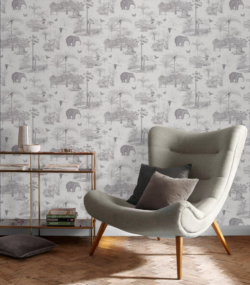 Tropique Zoo Canvas Wallpaper