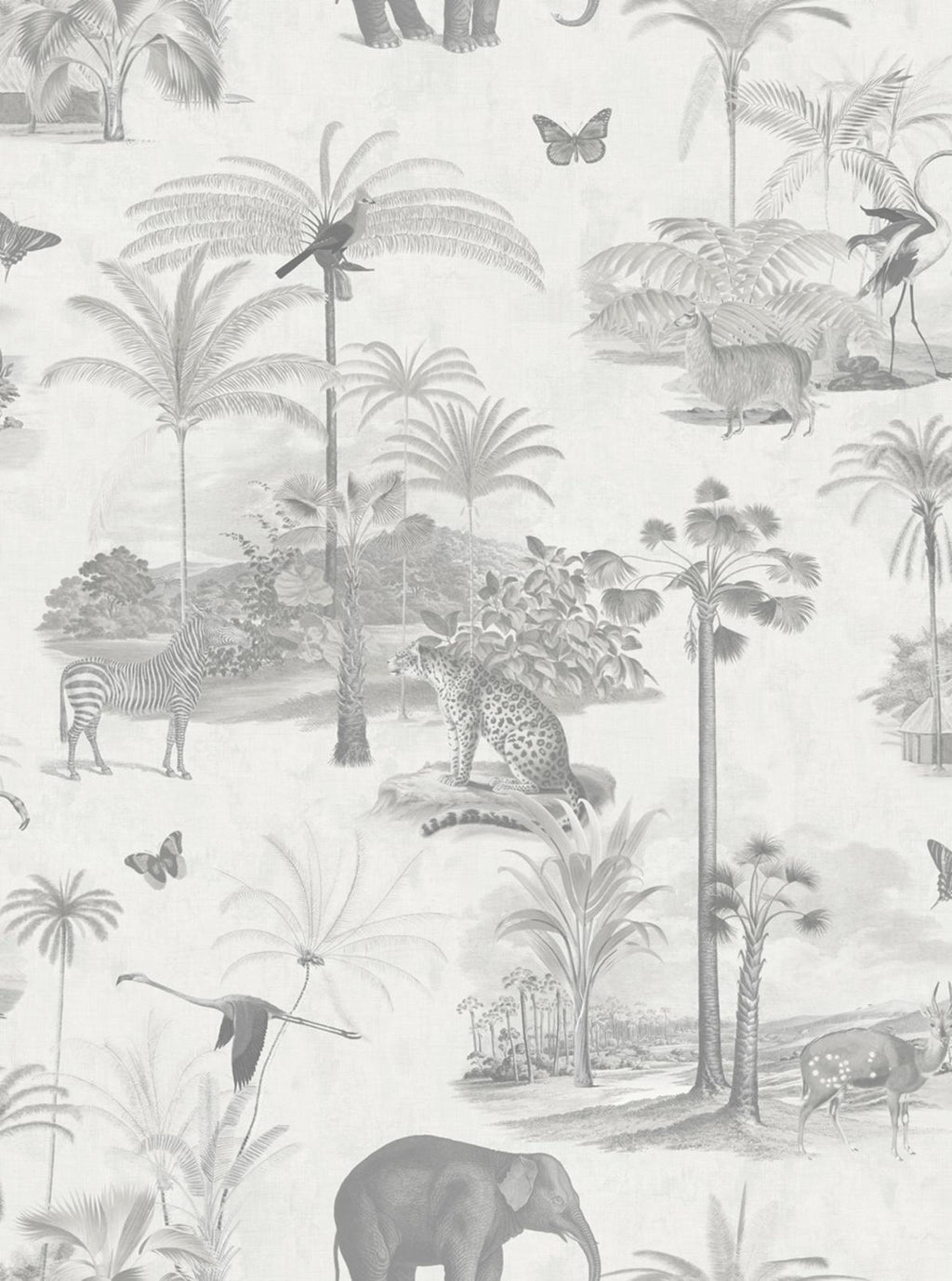 Tropique Zoo Canvas Wallpaper