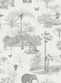 Tropique Zoo Canvas Wallpaper