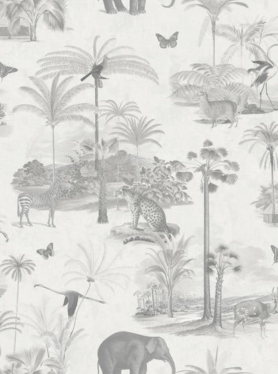 Tropique Zoo Canvas Wallpaper