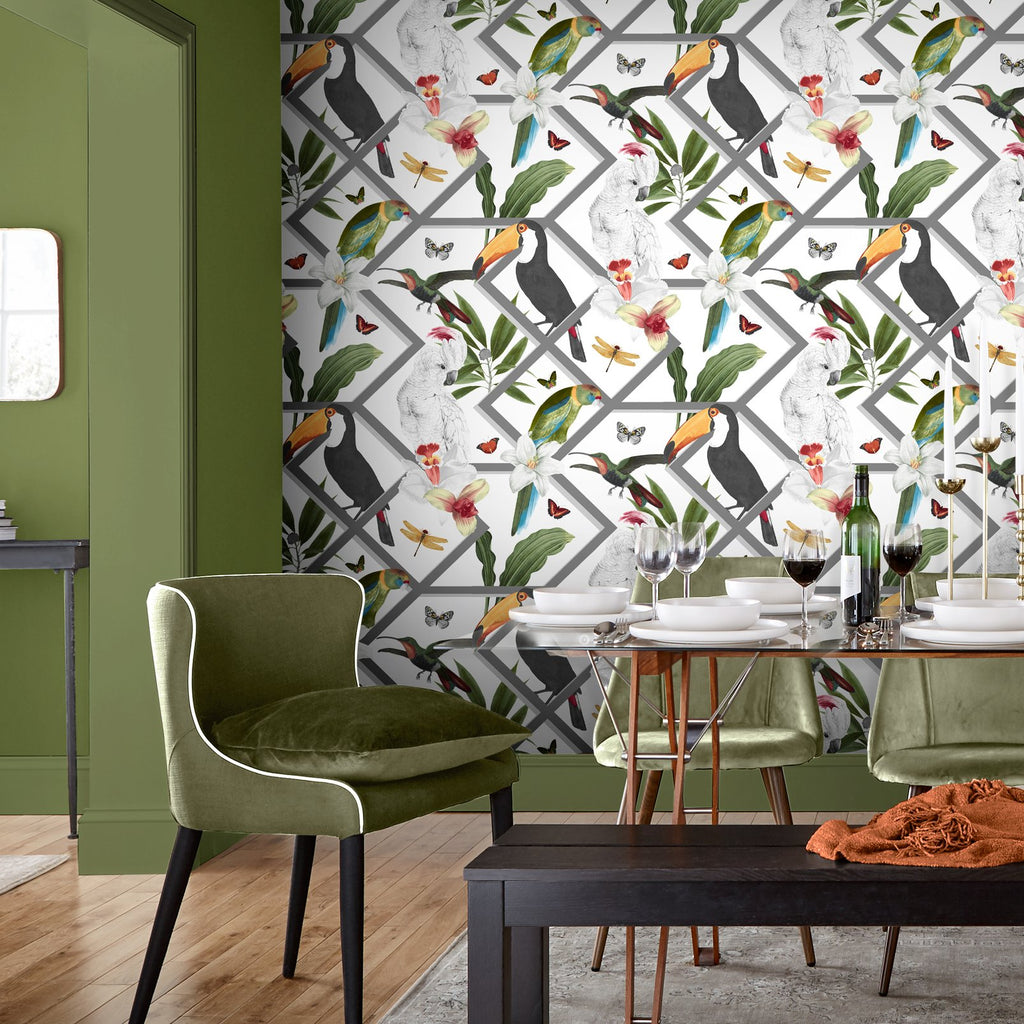 Perch White Wallpaper