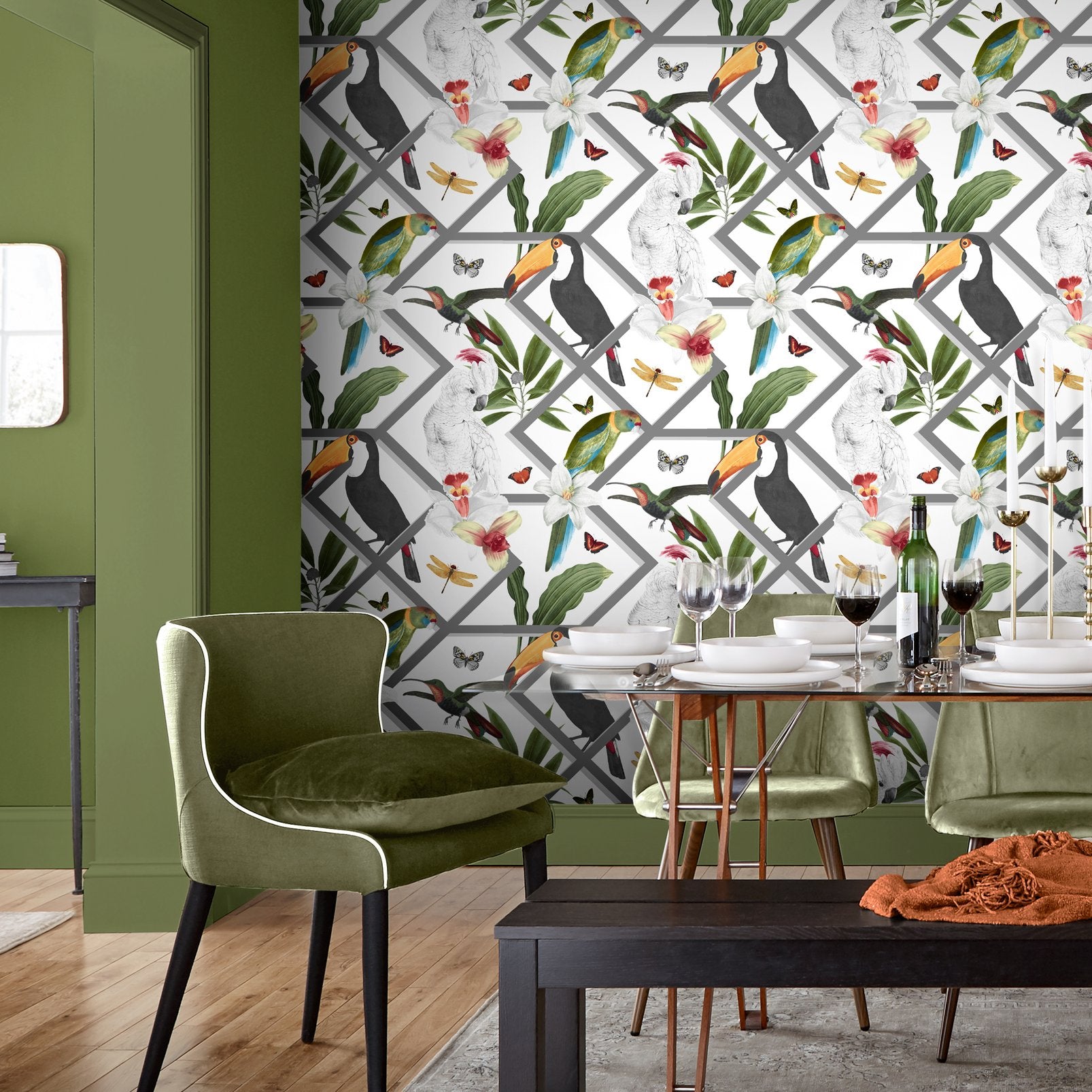 Perch White Wallpaper
