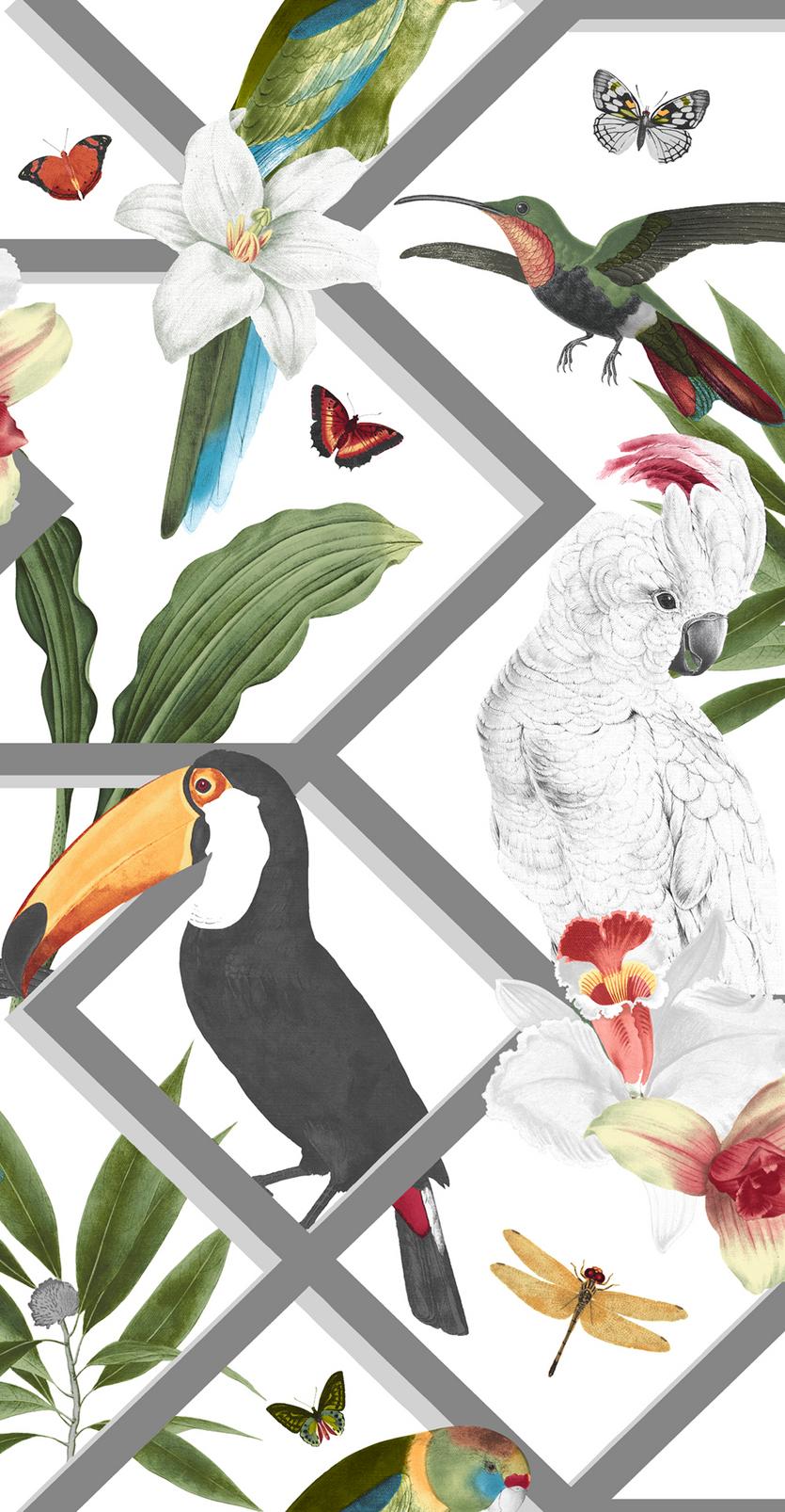 Perch White Wallpaper