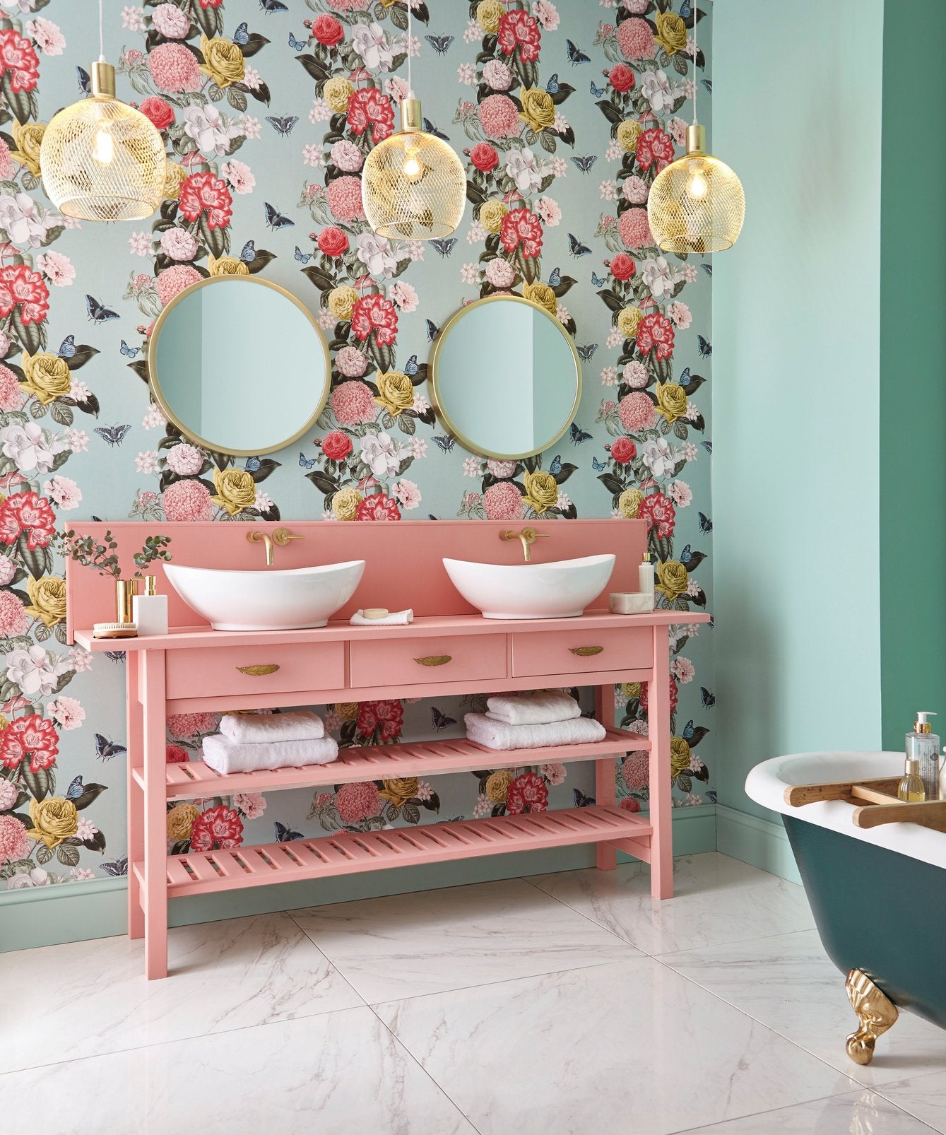 Bloomsbury Neo Mint Wallpaper