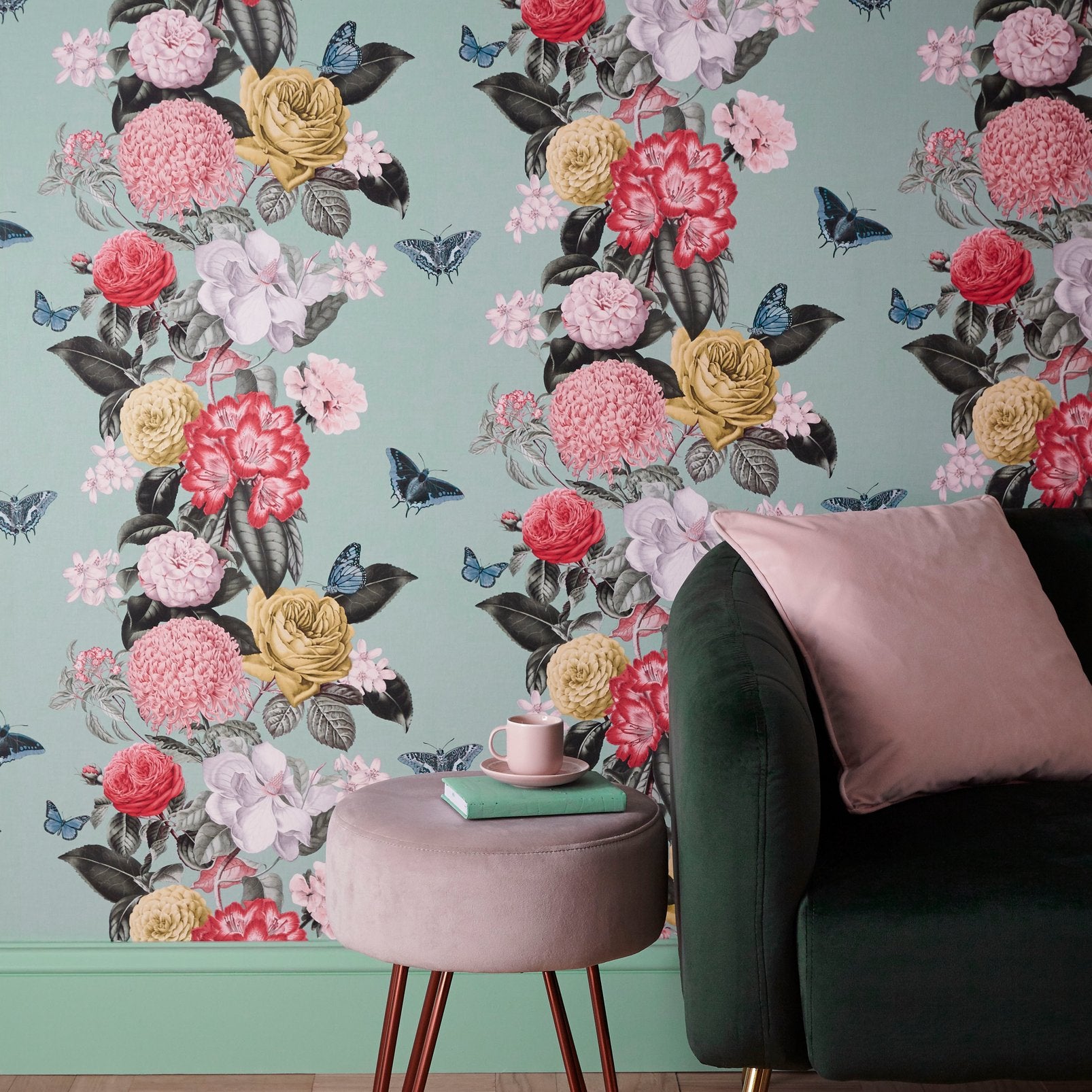 Bloomsbury Neo Mint Wallpaper