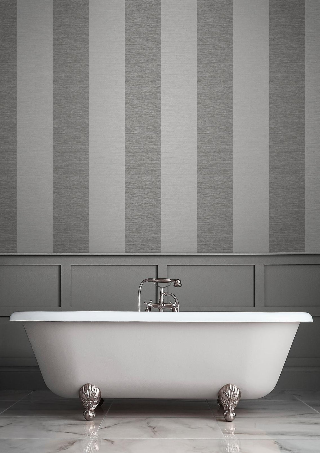 Atelier Stripe Slate Wallpaper