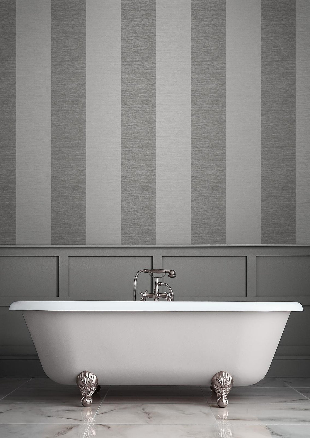 Atelier Stripe Slate Wallpaper