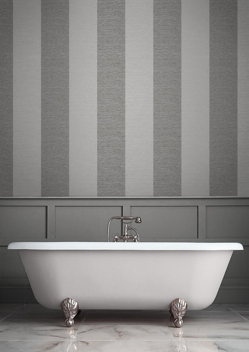 Atelier Stripe Slate Wallpaper