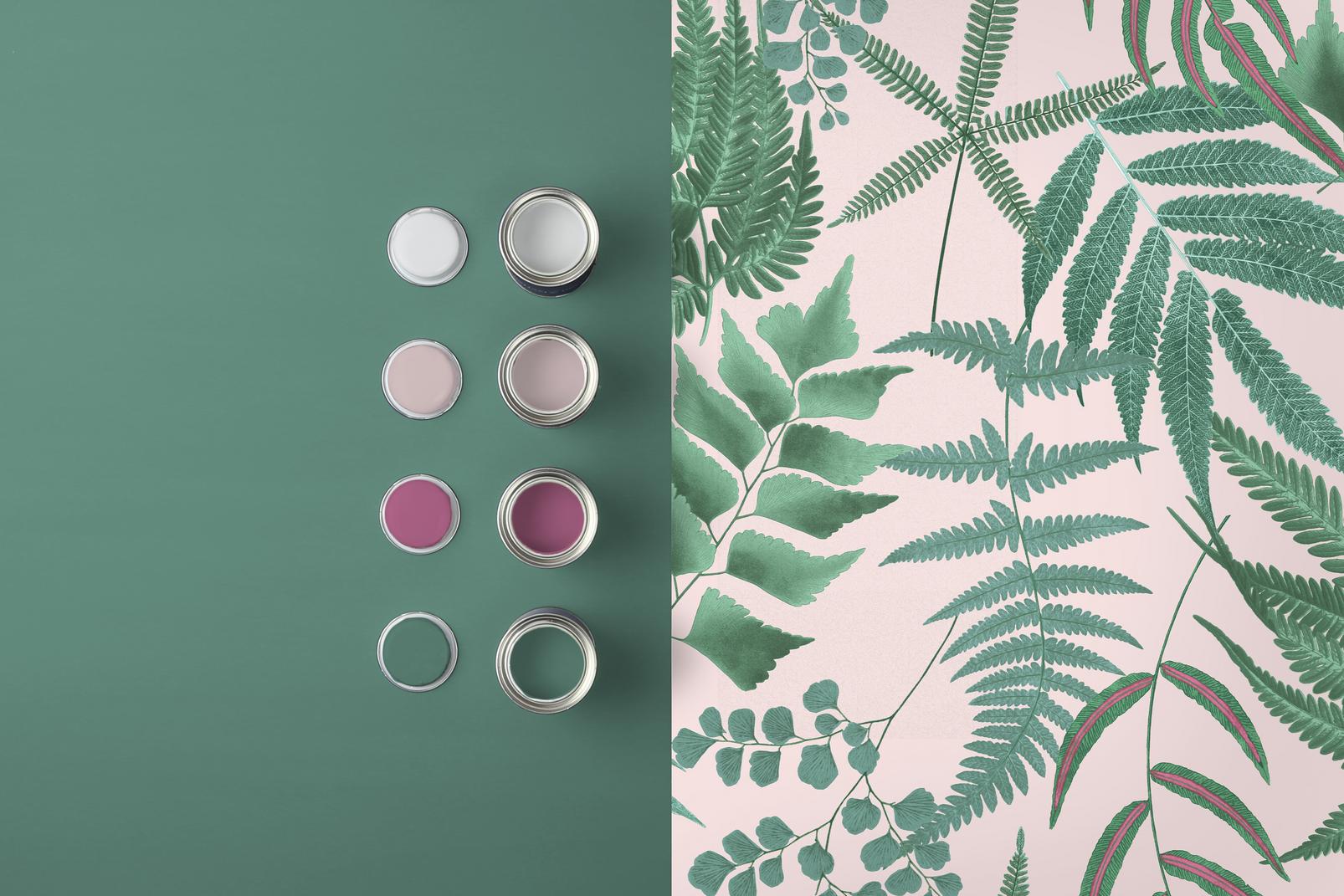 Midsummer Fern Blush Wallpaper