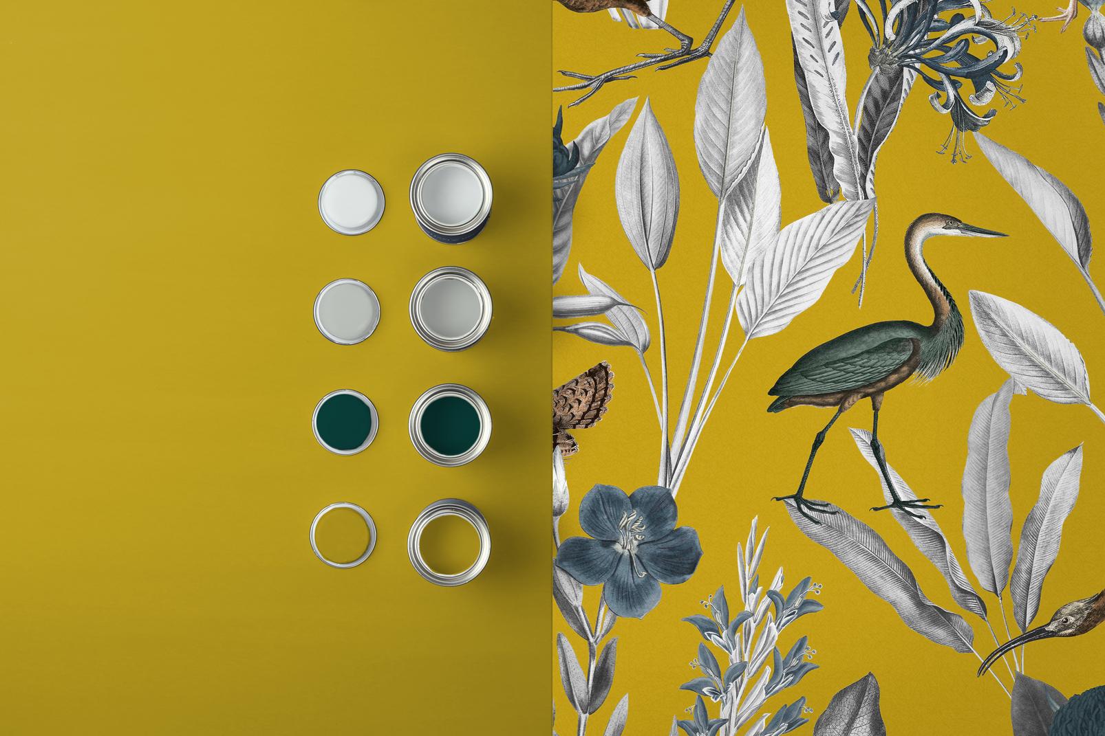 Glasshouse Mustard Wallpaper