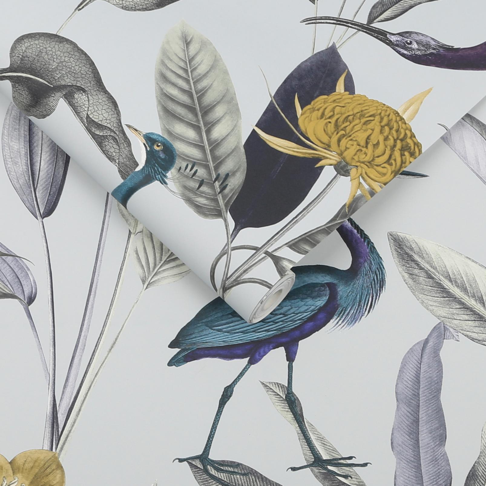 Glasshouse Soft Grey Wallpaper