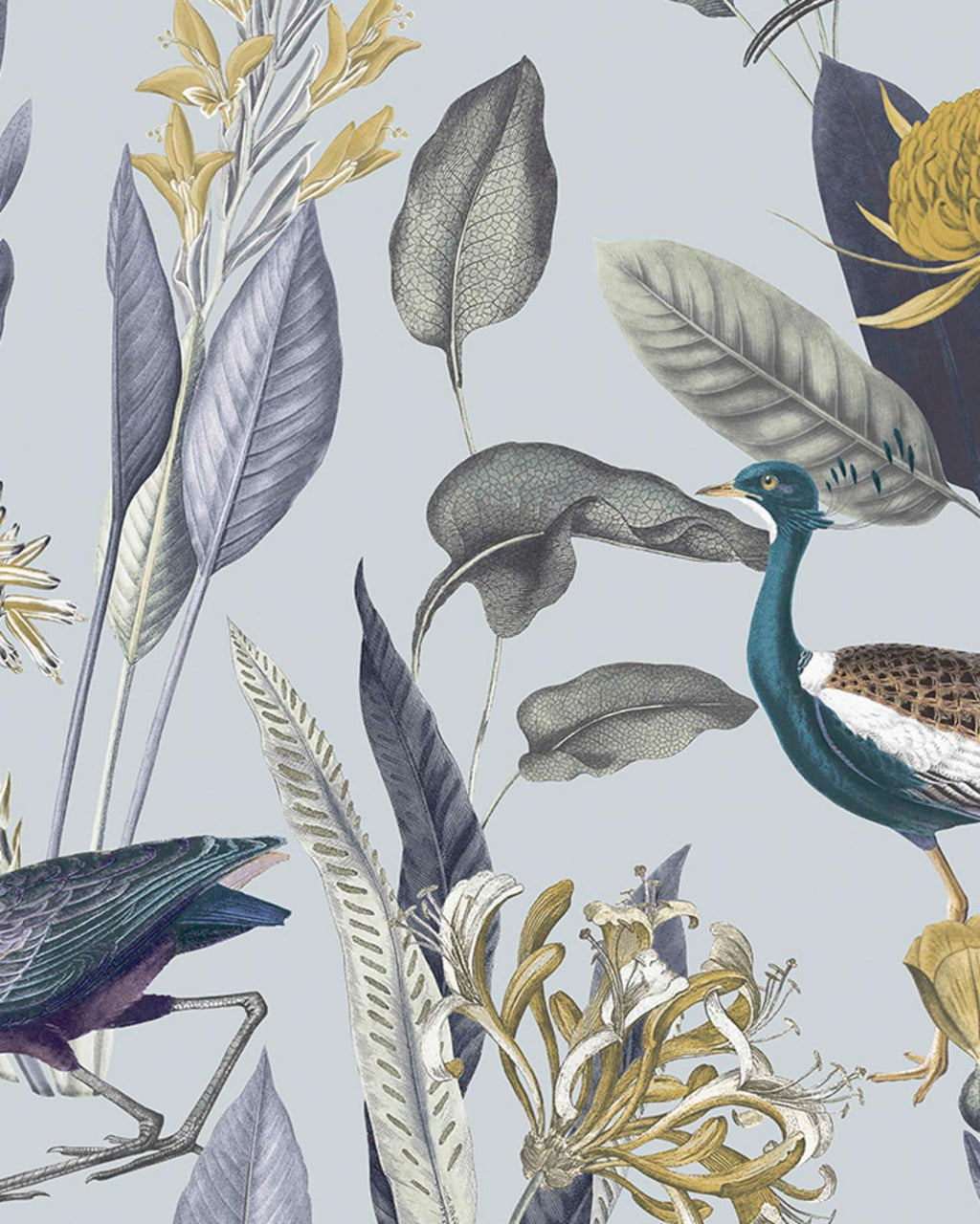 Glasshouse Soft Grey Wallpaper