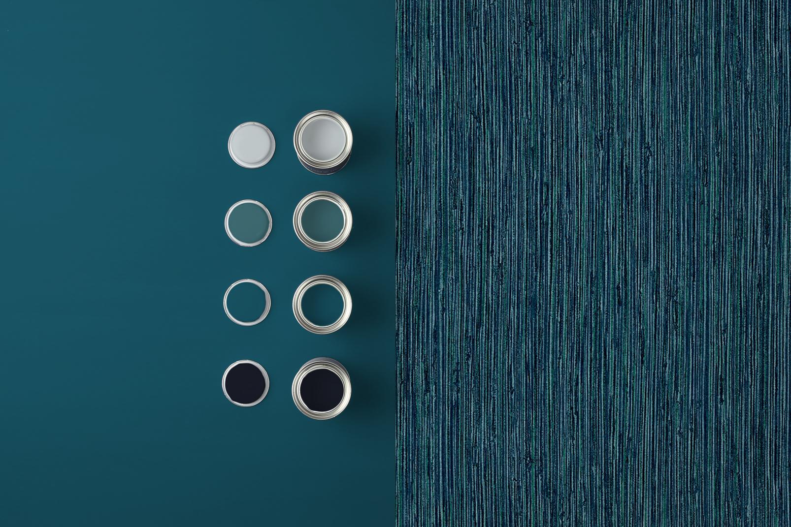 Grasscloth Texture Teal Wallpaper