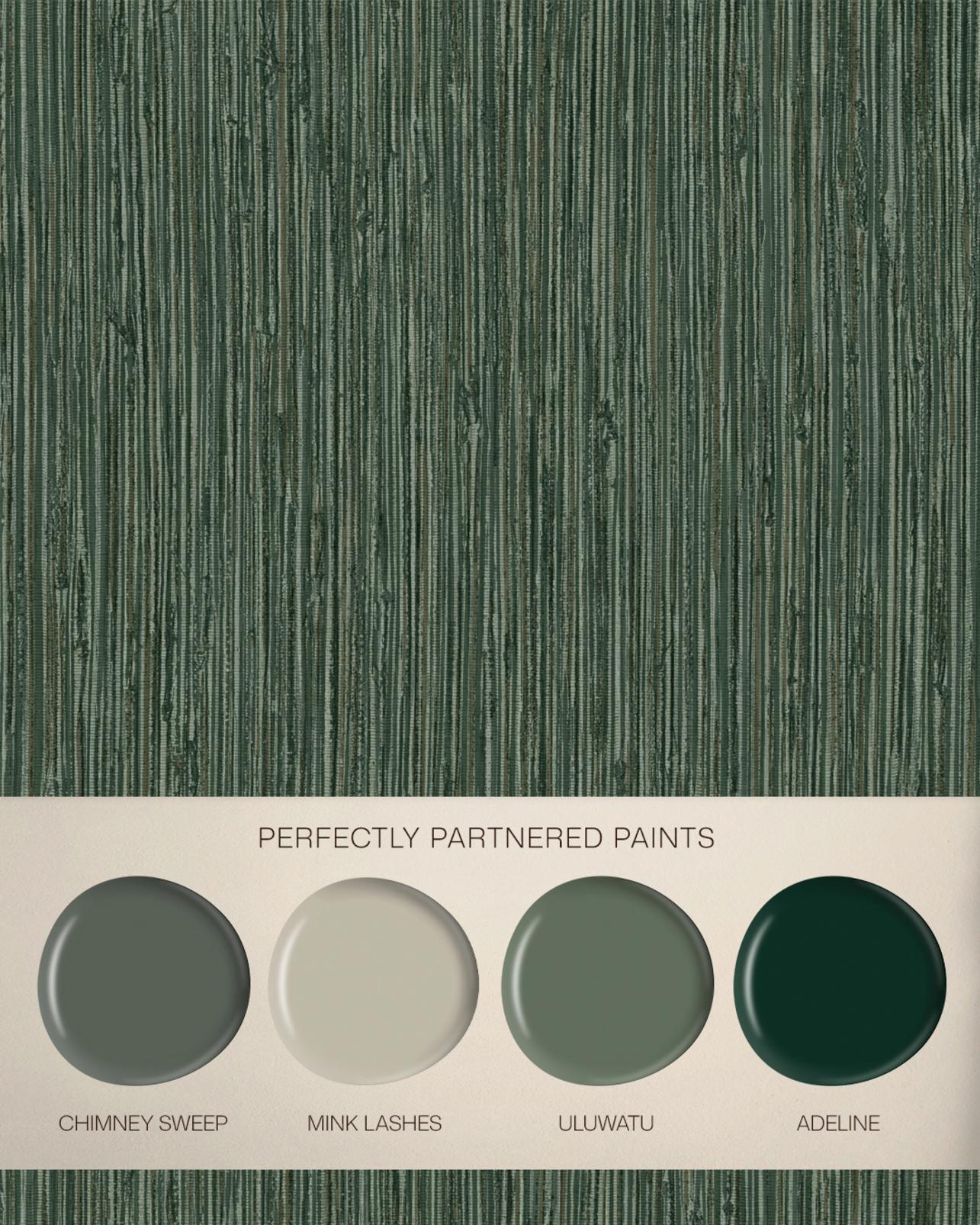 Grasscloth Texture Pine Wallpaper