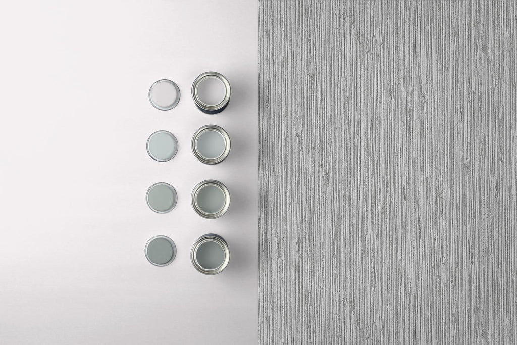 Grasscloth Texture Grey Wallpaper