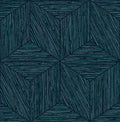 Grasscloth Geo Teal Wallpaper