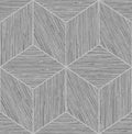 Grasscloth Geo Grey Wallpaper