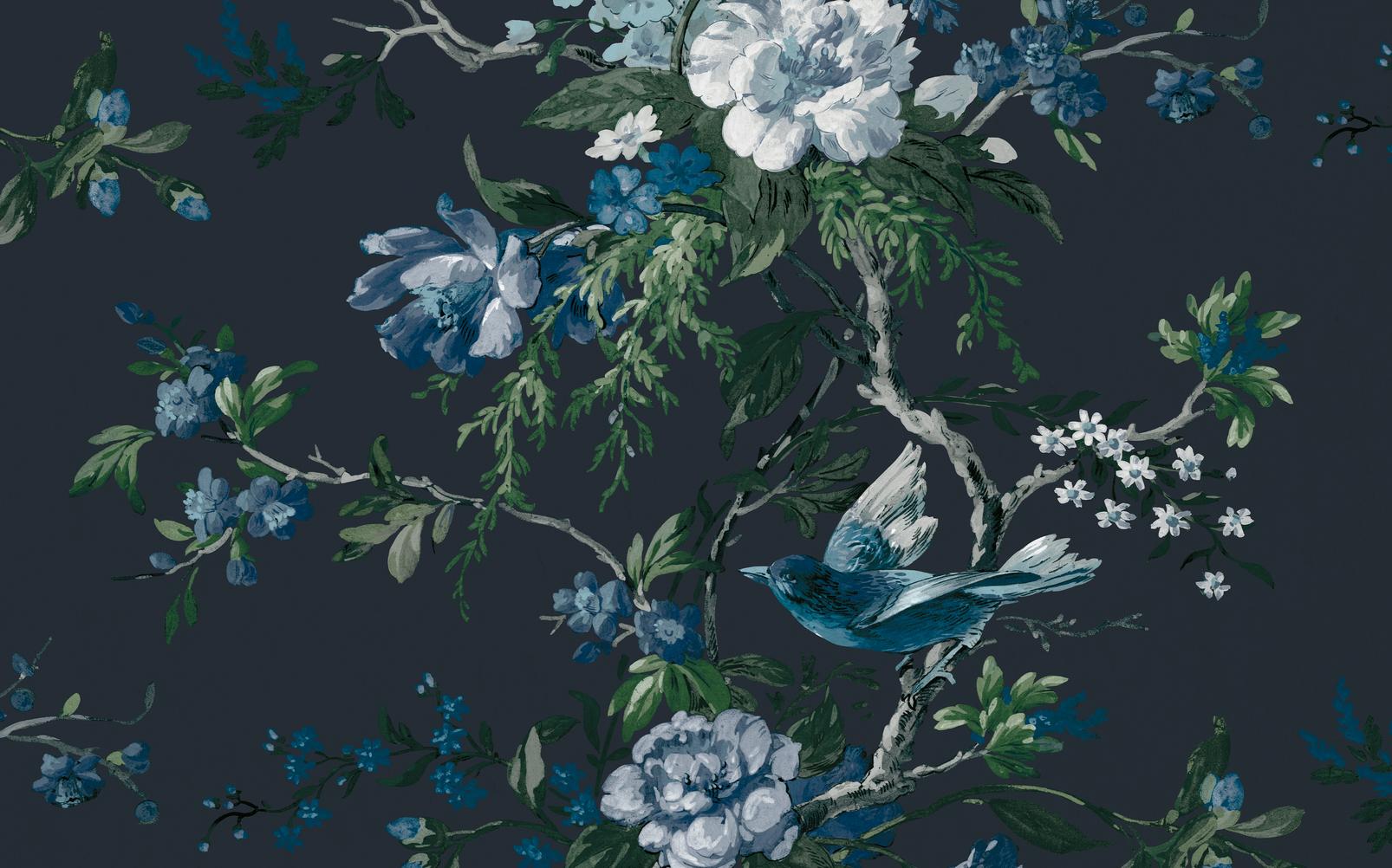 Venetian Floral Midnight Bespoke Mural