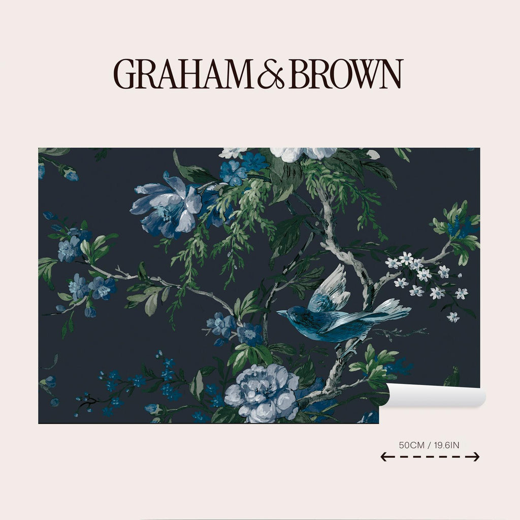 Venetian Floral Midnight Bespoke Mural