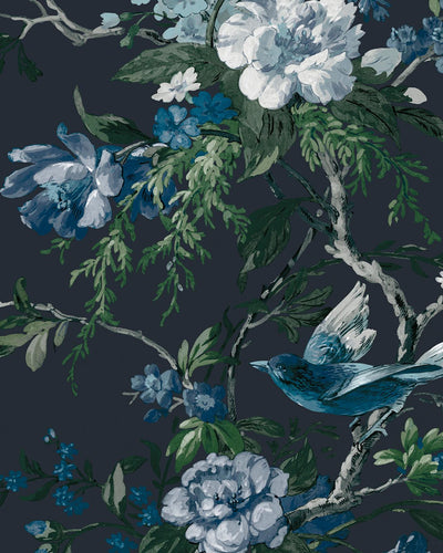 Venetian Floral Midnight Bespoke Mural