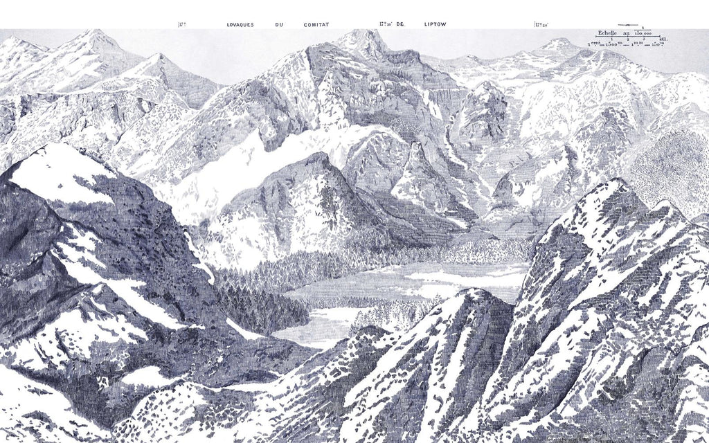 Sketch Mountain Bleu Bespoke Mural