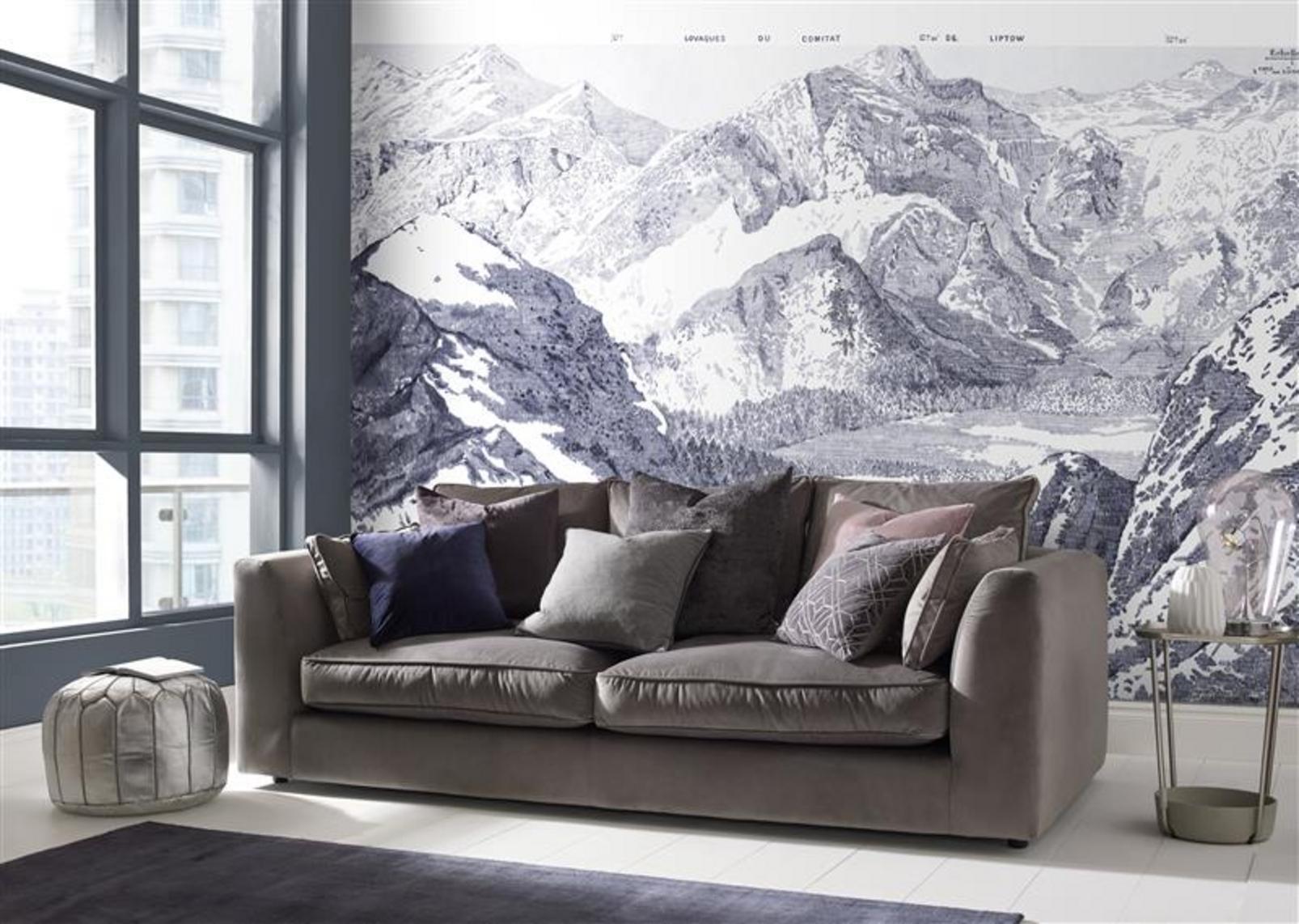 Sketch Mountain Bleu Bespoke Mural