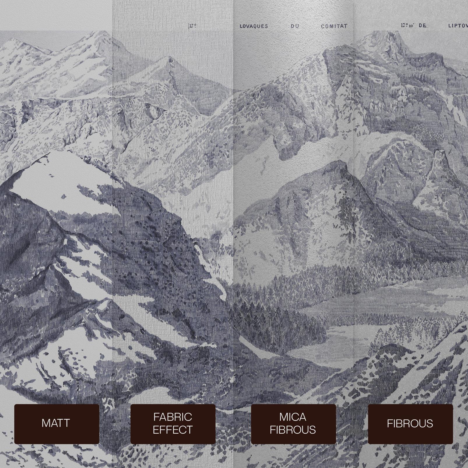 Sketch Mountain Bleu Bespoke Mural