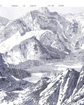 Sketch Mountain Bleu Bespoke Mural