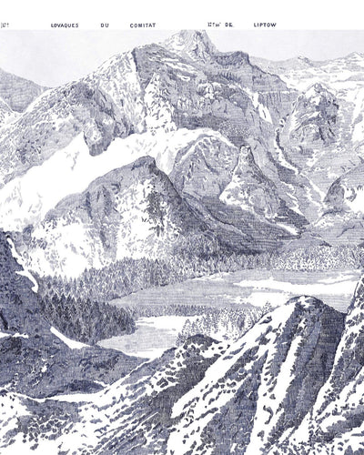 Sketch Mountain Bleu Bespoke Mural